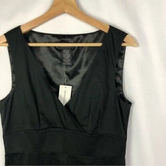 Spense Black V-Neck Sleeveless Sheath Knee Length Dress 10 - Picture 3 of 3